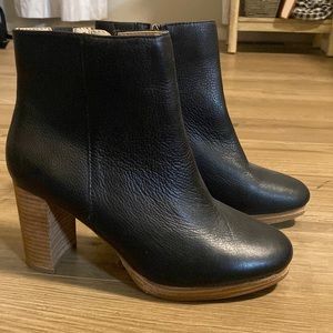 Brand new never worn healed booties - genuine leather